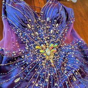 Formal purple bedazzled mermaid dress